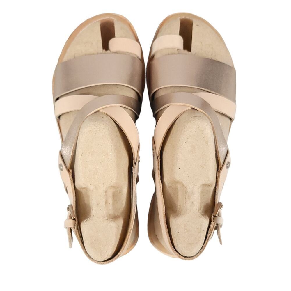 Sorel Ella Criss Cross Sandal In Natural Tan - Picture 5 of 12
